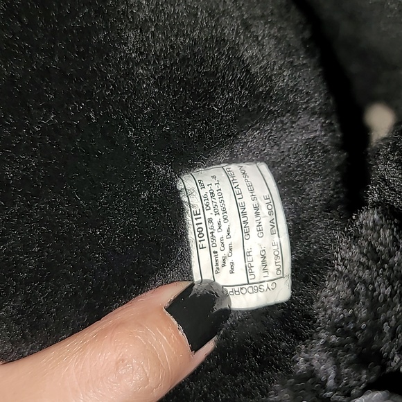 Ugg Bailey three button mid calf boot black suede faux fur lined genuine leather - Picture 10 of 10